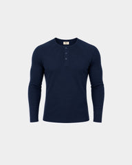 Classic Rib Navy Henley