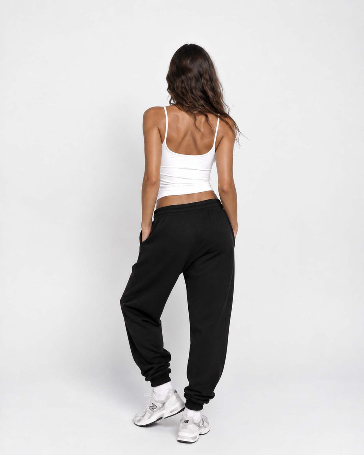 Black Classic Cuffed Sweatpants