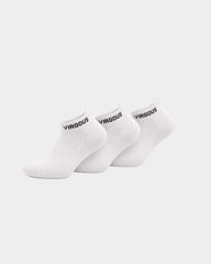 White Ankle Length Socks (Set of 3)