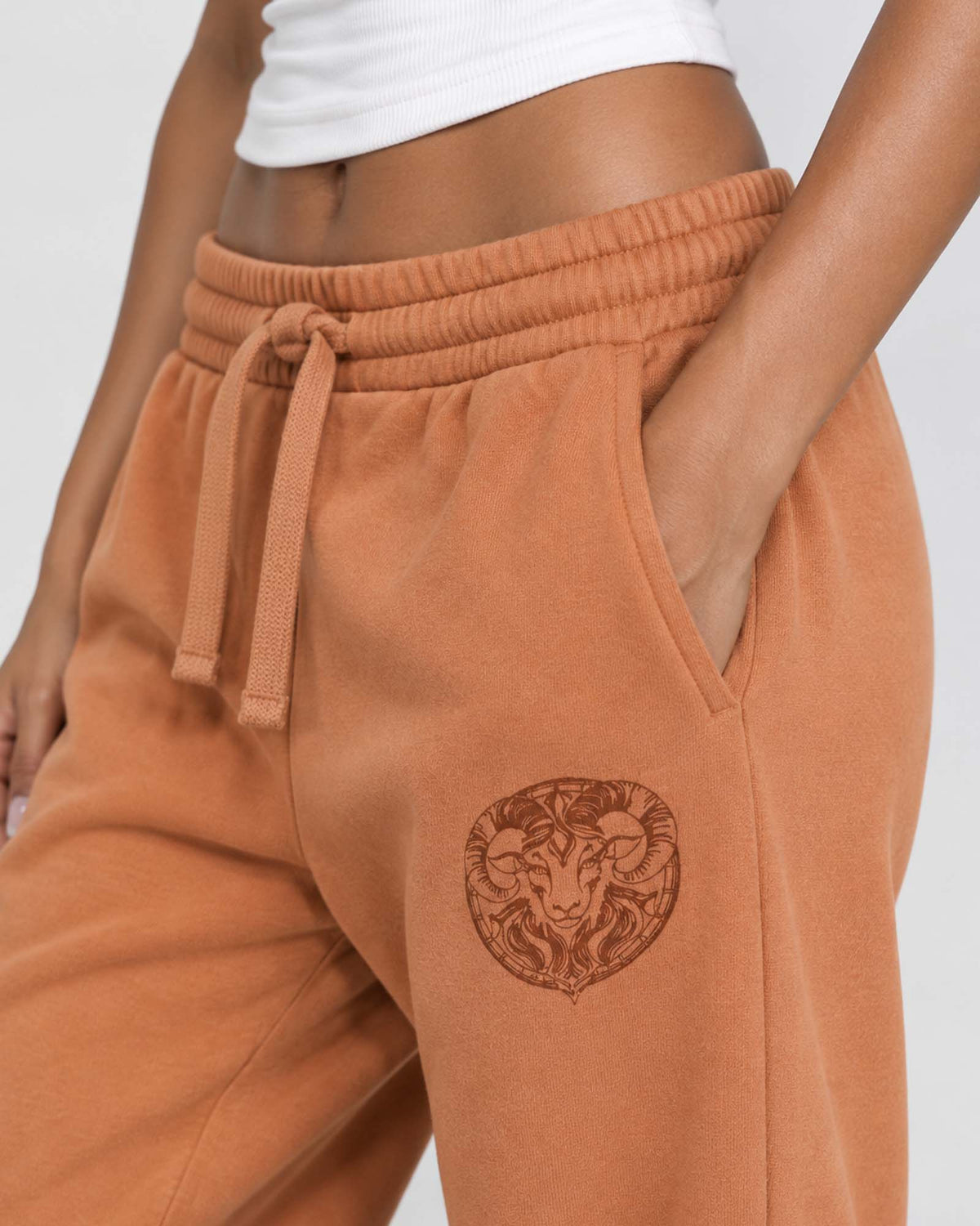 Raw Caramel Classic Cuffed Sweatpants