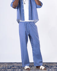 Men's Blue Classic Relaxed Trousers