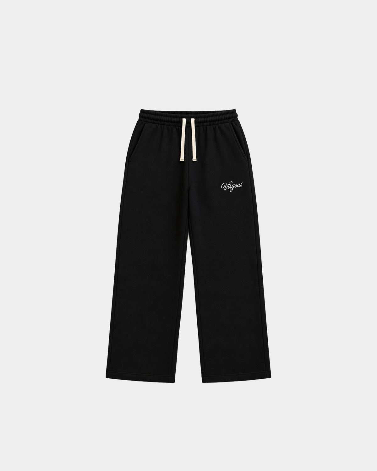 Women's Black Straight Fit Sweats