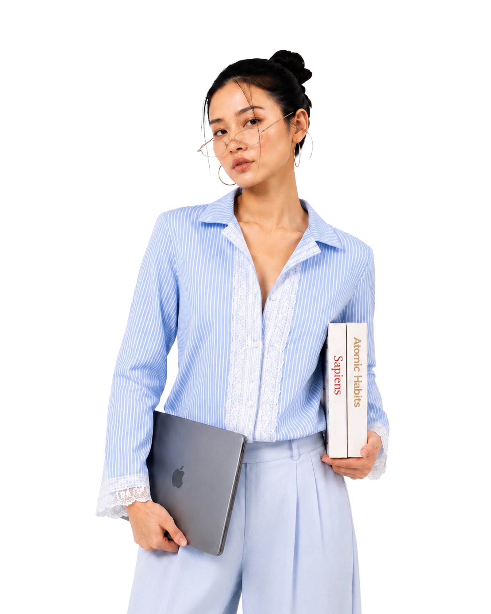 Azure Tailored Waist Adjustable Shirt — view 3
