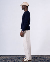 Classic Rib Navy Henley
