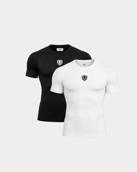 Core Compression T-shirt 2-Pack — Black/White