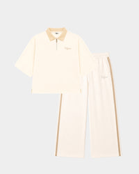 Ivory Box Fit + Sweapants Set