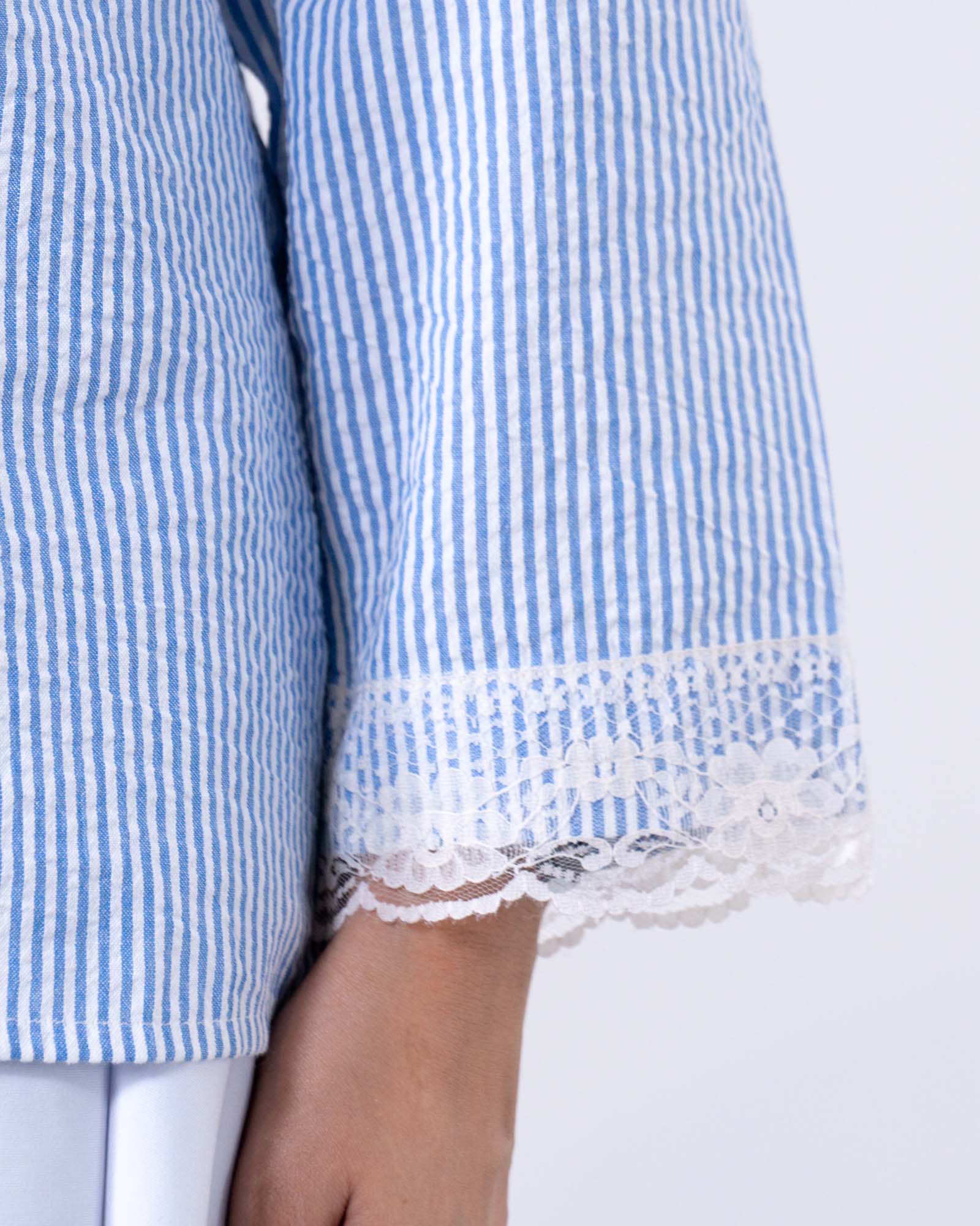 Azure Tailored Waist Adjustable Shirt — view 5