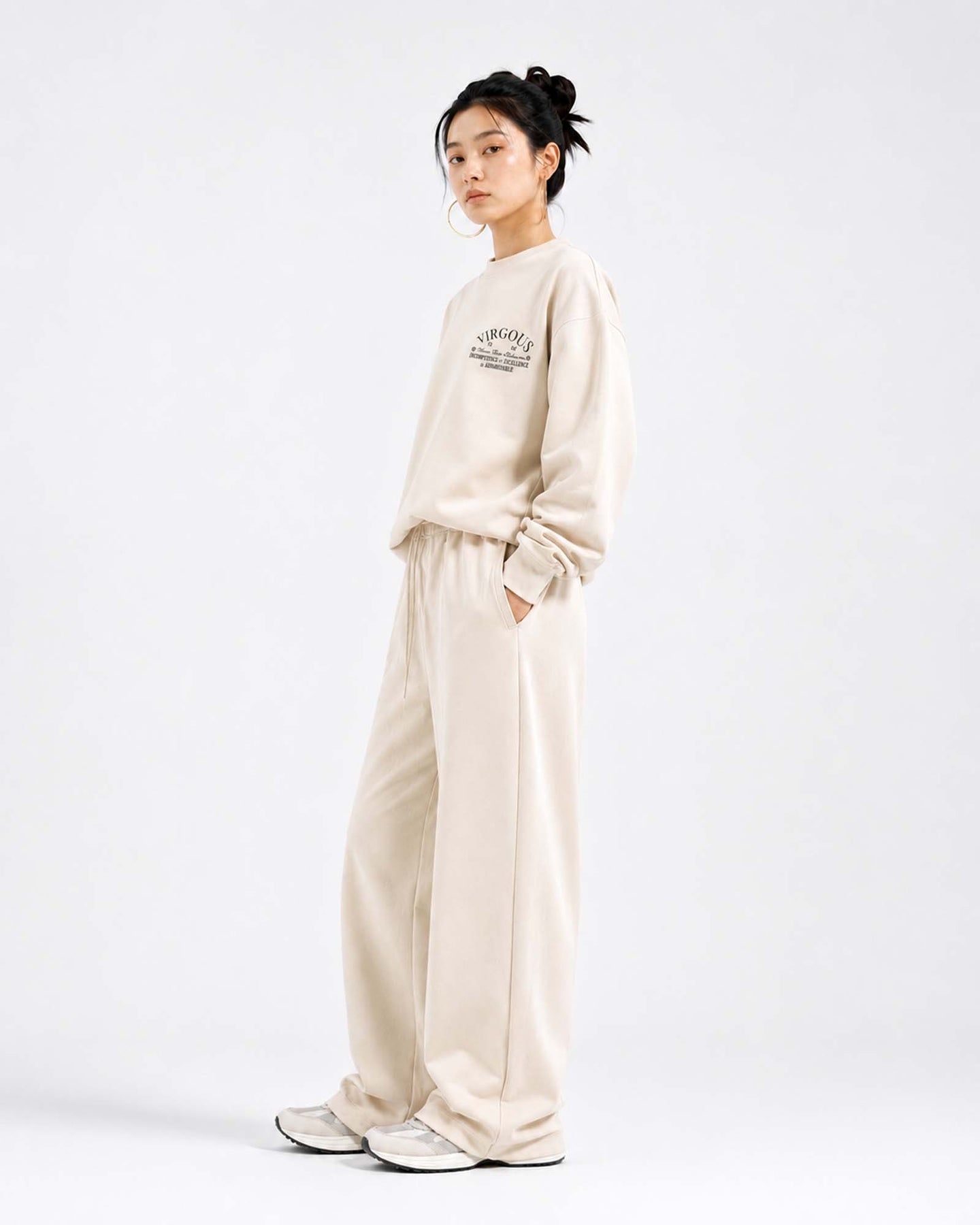 Cream Box Fit Sweatshirt — view 1