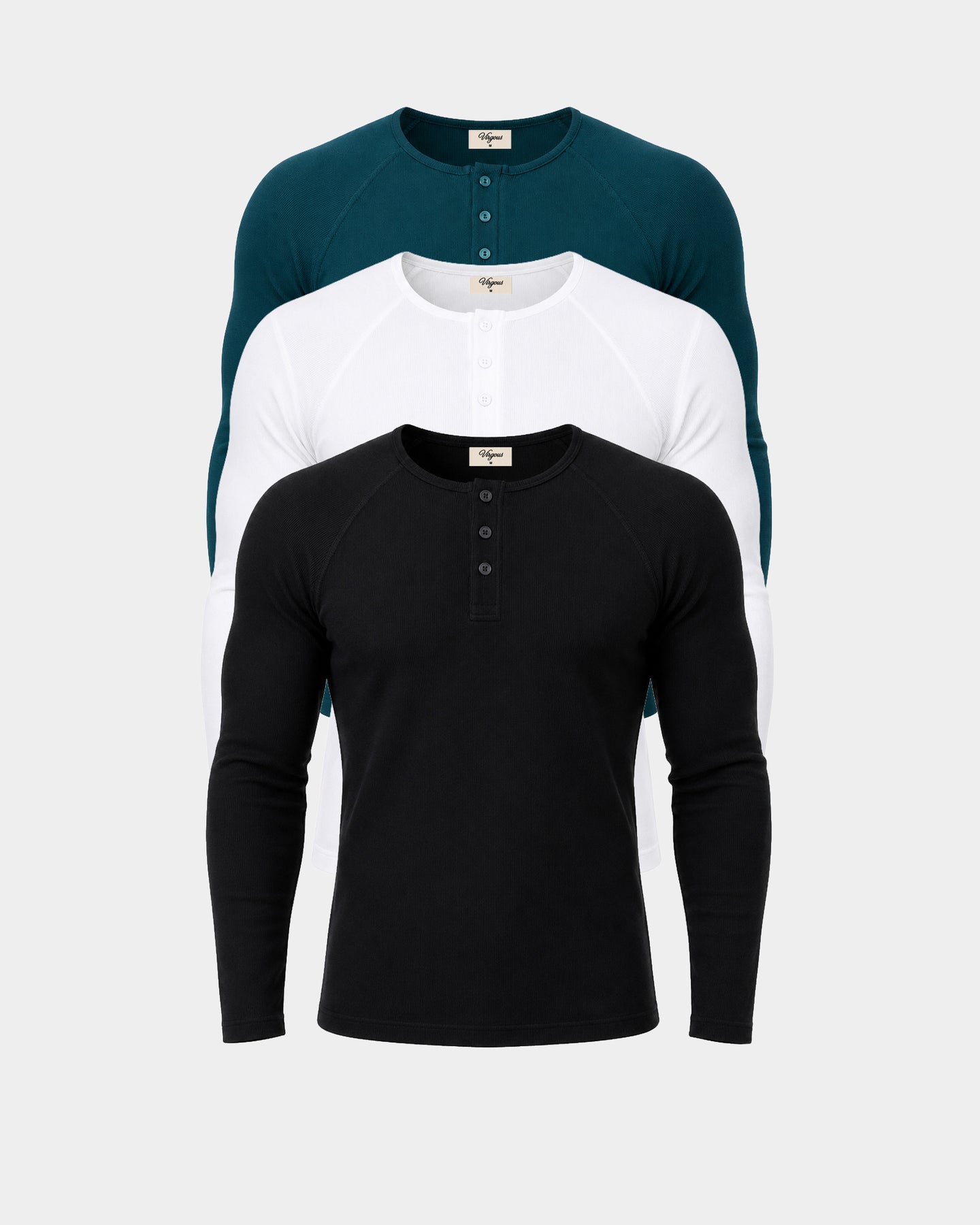 Classic Rib Henley Bundle (Pack of 3)