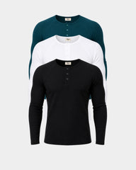 Classic Rib Henley Bundle (Pack of 3)