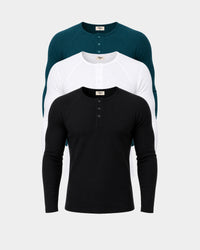Classic Rib Henley Bundle (Pack of 3)