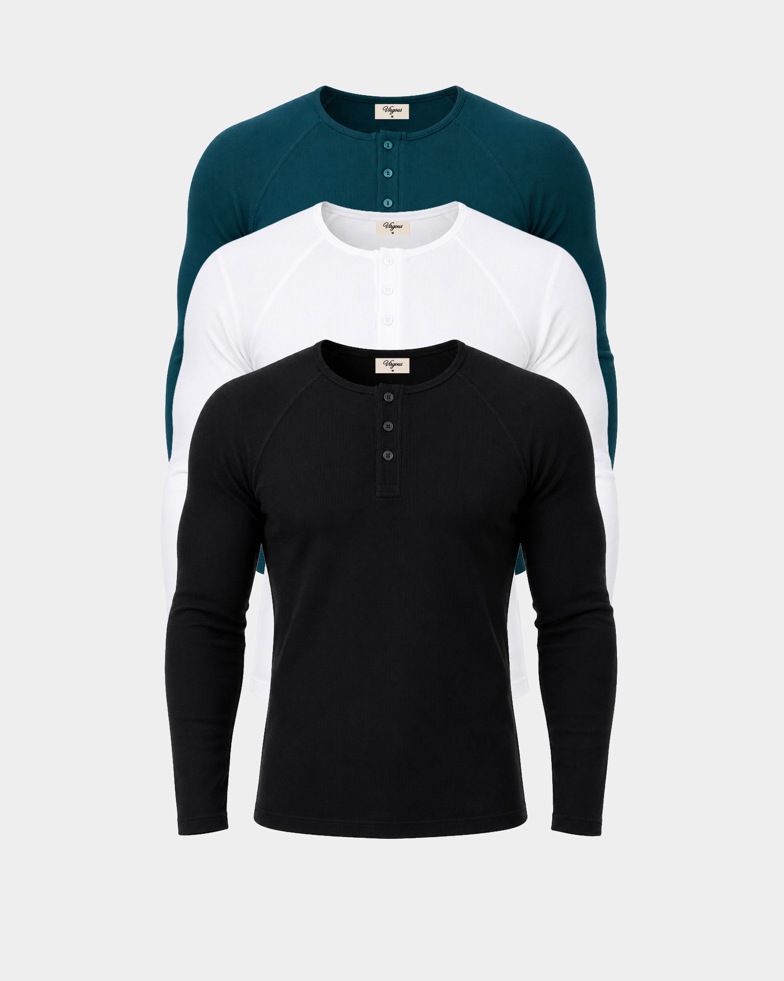 Classic Rib Henley Bundle (Pack of 3)