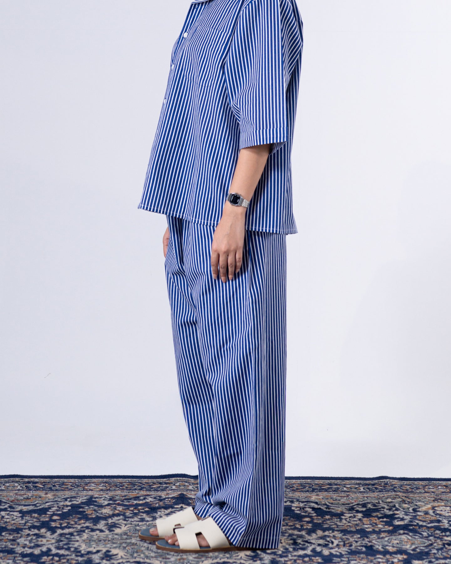 Women's Blue Classic Relaxed Trousers