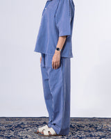 Women's Blue Classic Relaxed Trousers