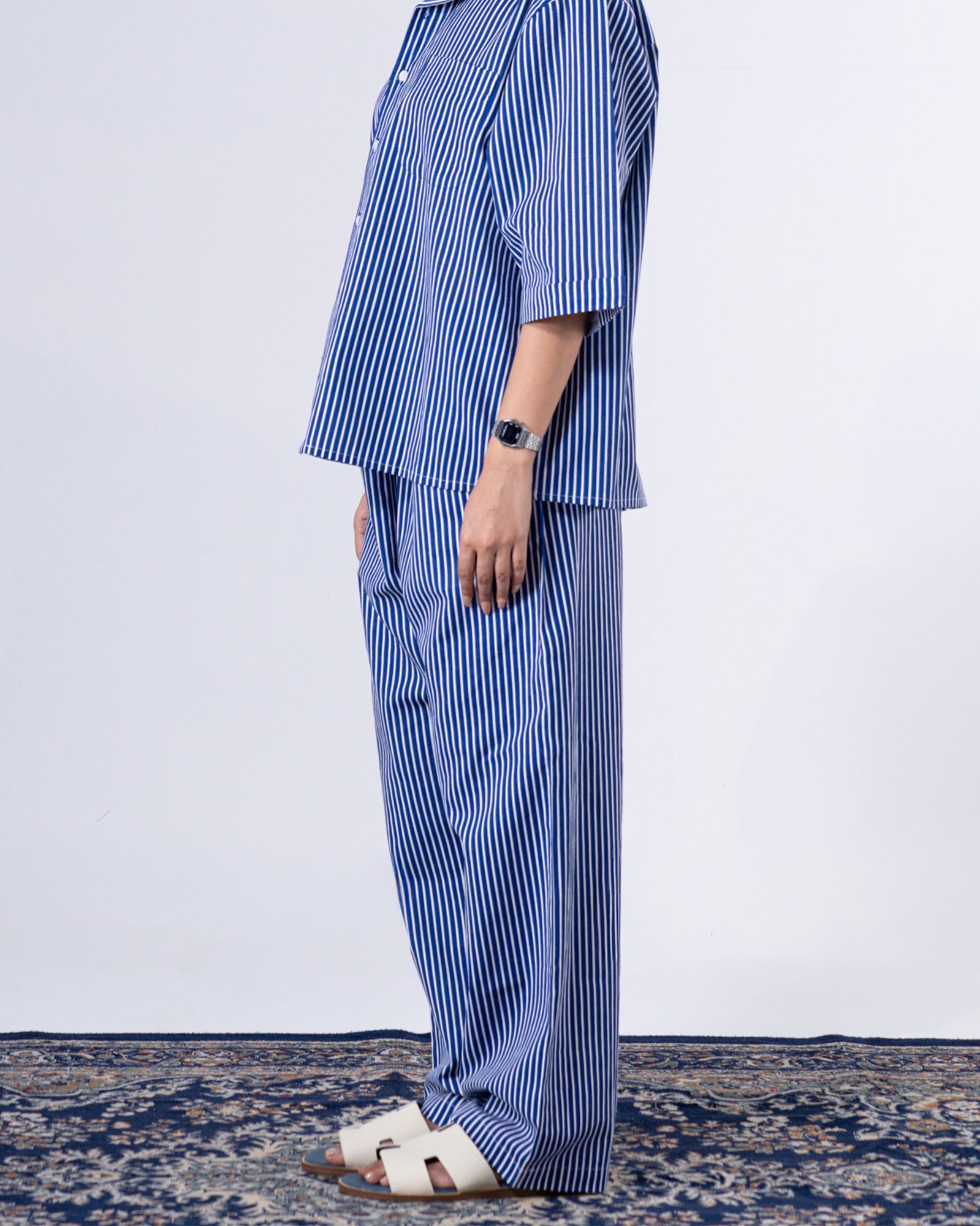Women's Blue Classic Relaxed Trousers