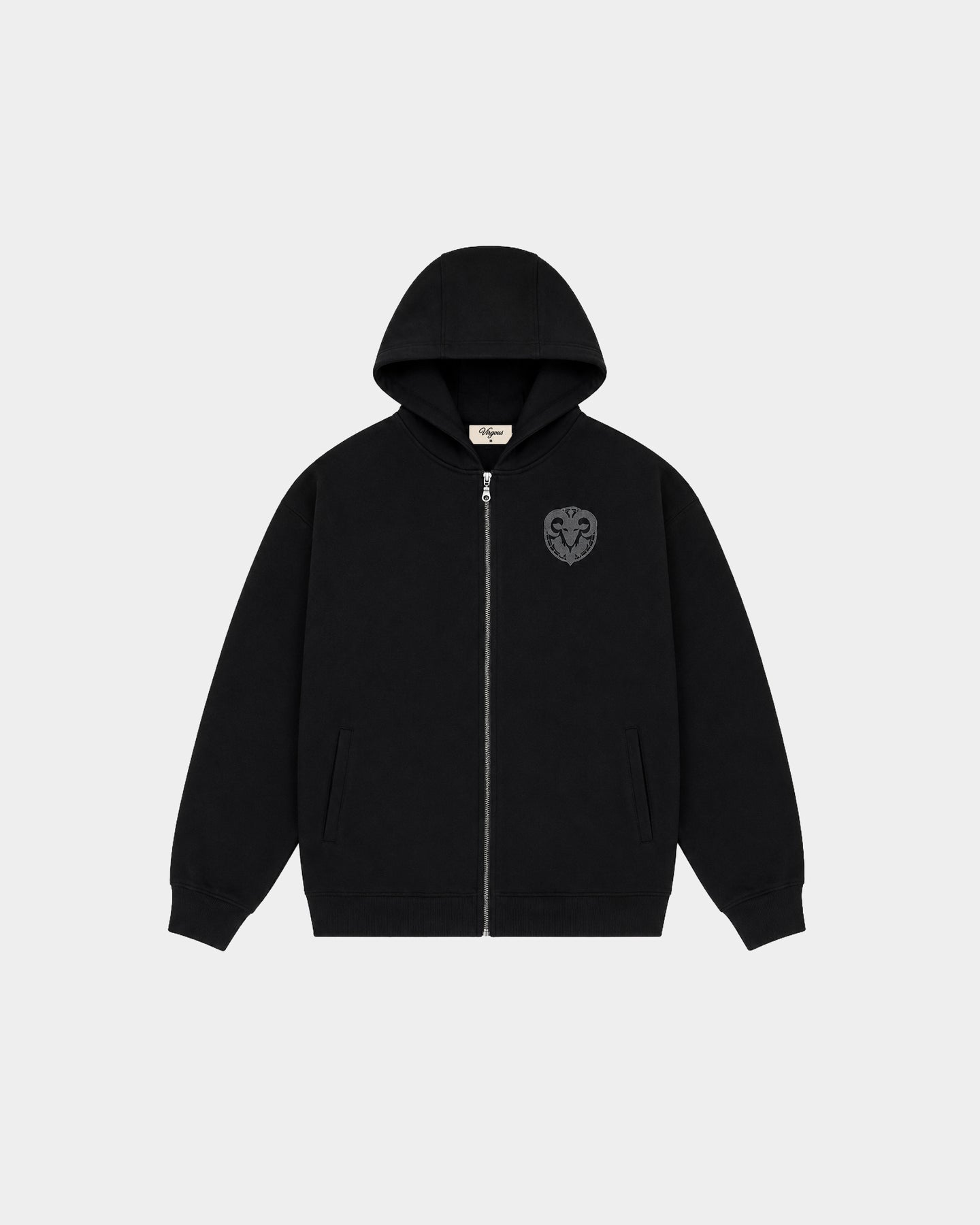 Men's Black Zipper Heritage Hoodie