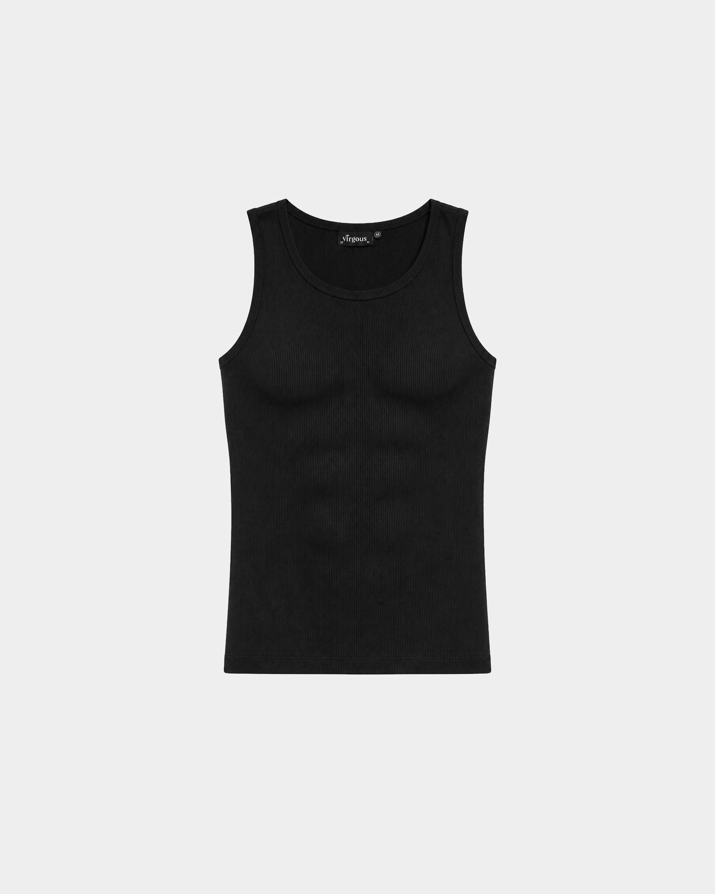 Black Essential Ribbed Tank