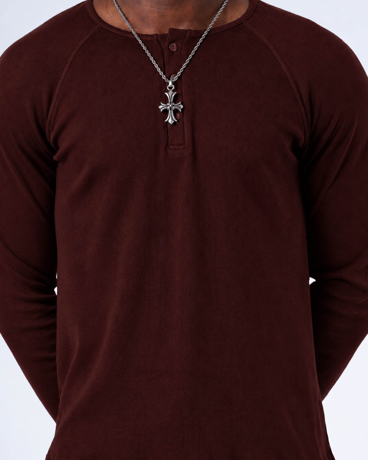 Classic Rib Maroon Henley