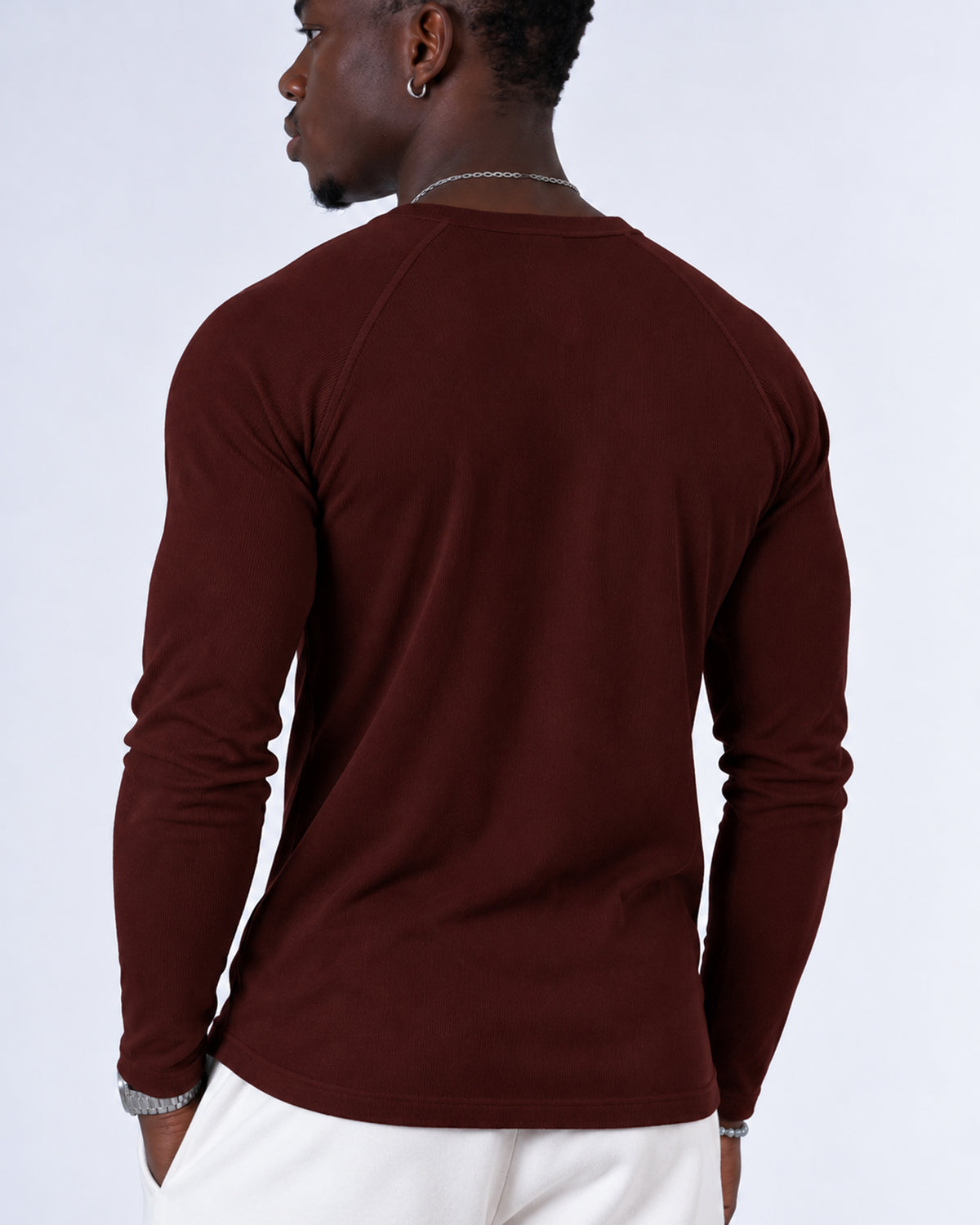 Classic Rib Maroon Henley