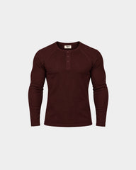 Classic Rib Maroon Henley