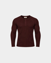 Classic Rib Maroon Henley