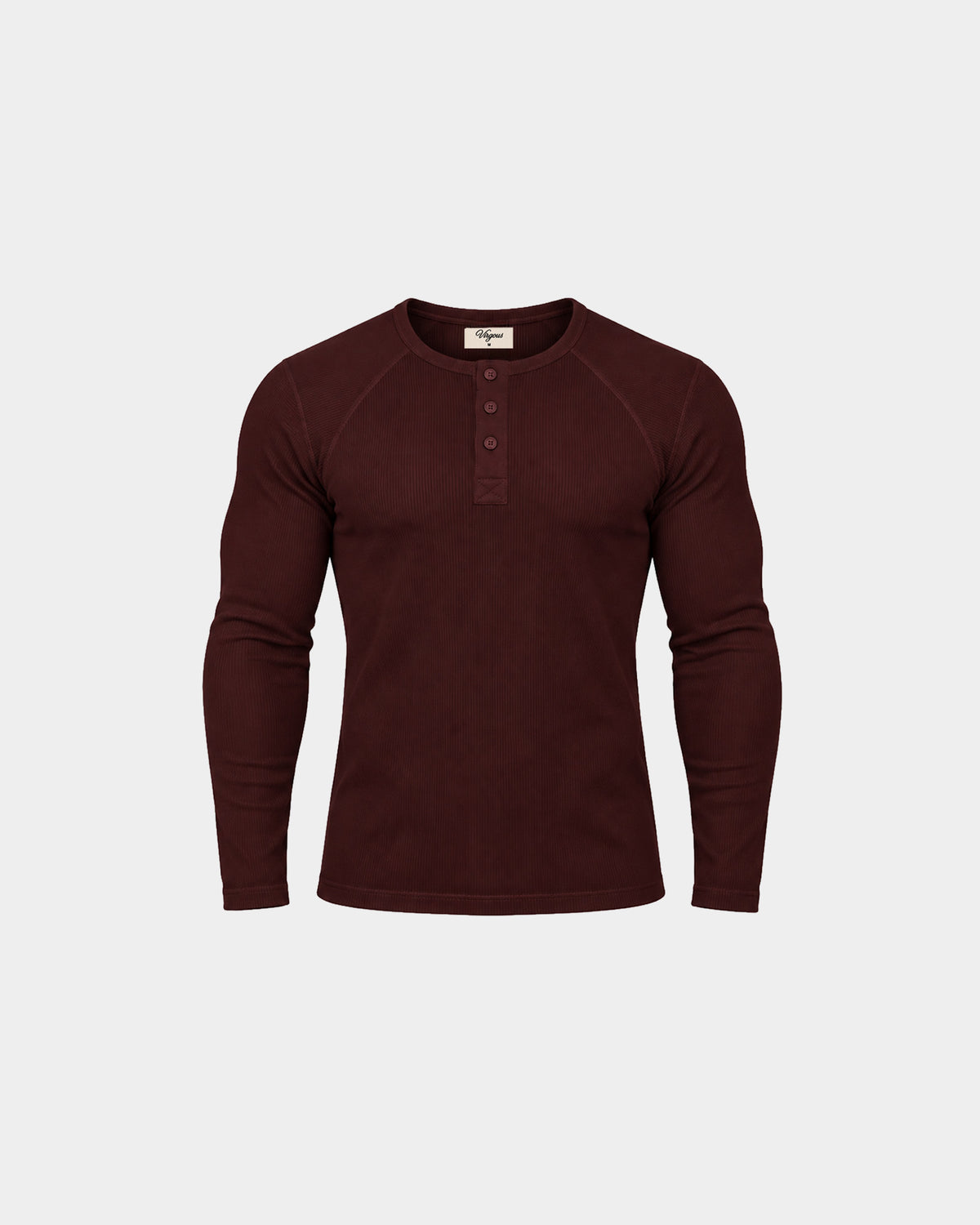 Classic Rib Maroon Henley