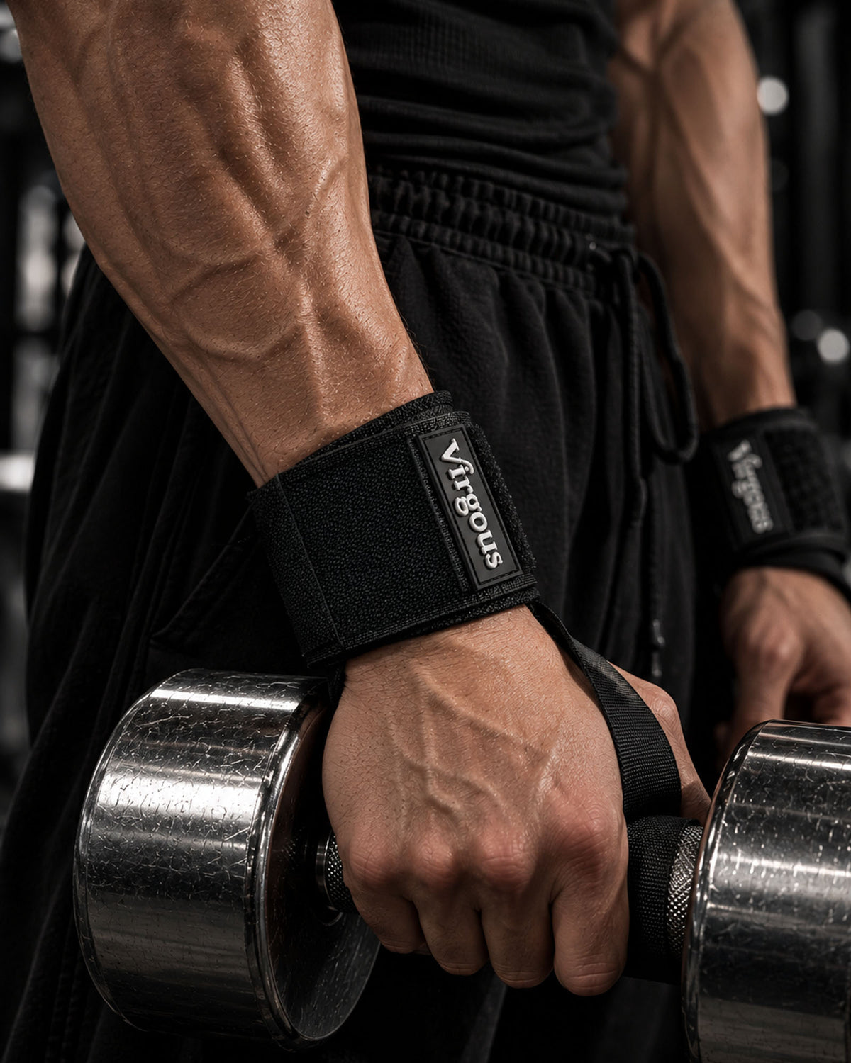 Black Heavy Lift Wrist Support Straps
